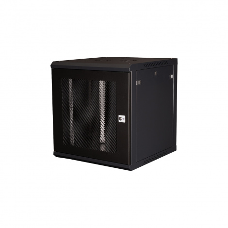 Шкаф 19" телекоммуникационный настенный, 12U 635x600х600 мм, дверь перфорация,черный